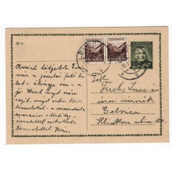 1940 CDV 8 - Jozef Tiso, celina, jednoduchý poštový lístok, Slovenský štát, 1942, Levoča