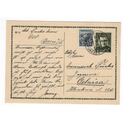 1940 CDV 8 - Jozef Tiso, celina, jednoduchý poštový lístok, Slovenský štát, 1942, Brezno nad Hronom