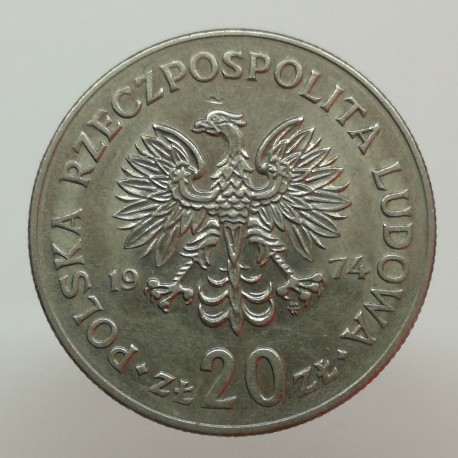 1974 MW - 20 zlotych, M. Nowotko, Poľsko