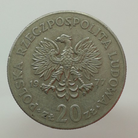 1977 MW - 20 zlotych, M. Nowotko, Poľsko