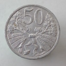 1951 - 50 halier, O. Španiel, Československo 1945 - 1953