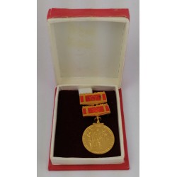 Brigáda Socialistickej Práce (BSP), zlatý odznak s miniatúrou, etue, ČSSR