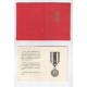 Za obětavou práci pro socialismus, bronzová medaila s miniatúrou, preukaz, etue, 1976, ČSSR