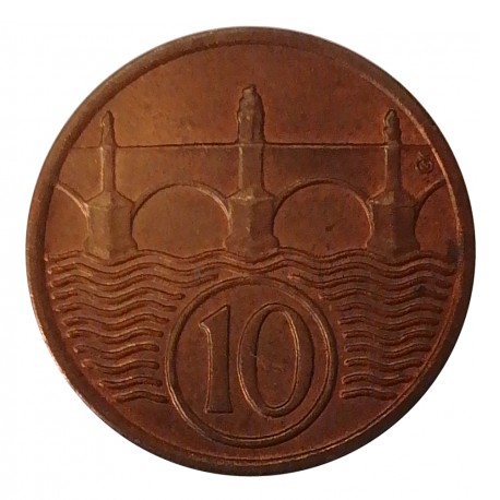1938 - 10 halier, O. Španiel, Československo 1918 - 1939