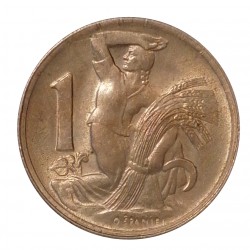 1946 - 1 koruna, O. Španiel, Československo 1945 - 1953