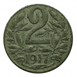 1917 b.z. - 2 halier, Karol I. 1916 - 1918