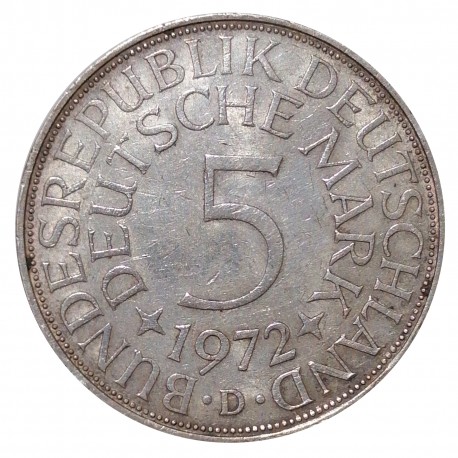 1972 D - 5 mark, Nemecko