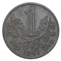 1941 - 1 koruna, Protektorát Čechy a Morava 1939 - 1945