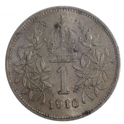1916 b.z. - 1 koruna, František Jozef I. 1848 - 1916