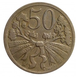 1922 - 50 halier, O. Španiel, Československo 1918 - 1939