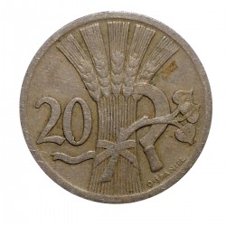 1931 - 20 halier, O. Španiel, Československo 1918 - 1939