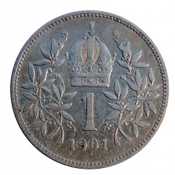 1901 b.z. - 1 koruna, František Jozef I. 1848 - 1916