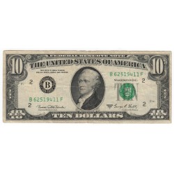 10 Dollars - 1969 C F, B - F, 2 B, Hamilton, USA