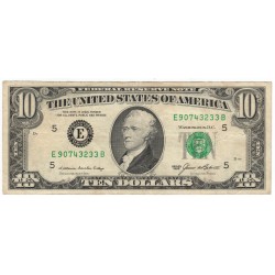 10 Dollars - 1985 D, E - B, 5 E, Hamilton, USA