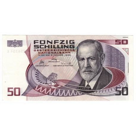 50 Schilling - 1986, M - K, Rakúsko, VF