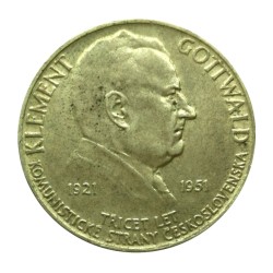 1951 - 100 koruna, 30. výročie KSČ, K. Gottwald, Československo 1945 - 1953
